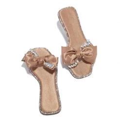 Mollyshoe Open Squared Toe Rhinestone Bownots Slippers 27 Mollyshoe Open Squared Toe Rhinestone Bownots Slippers