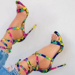 Weekly Best Seller Mollyshoe Lace-Up Closure Single Sole Heels