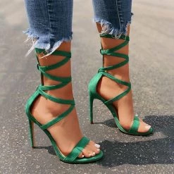 Weekly Best Seller Mollyshoe Lace-Up Closure Single Sole Heels