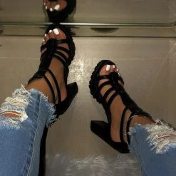 Mollyshoe Platform Open Toe Heels