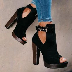 Mollyshoe Adjustable Platform Classic Ankle Boots