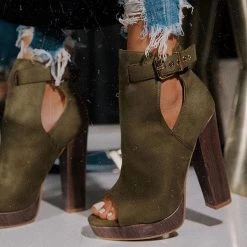 Mollyshoe Adjustable Platform Classic Ankle Boots