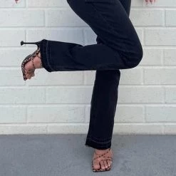 Mollyshoe Around-The-Ankle Lace-Up Closure Open Squared Toe Heels