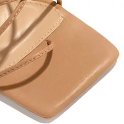 Mollyshoe Around-The-Ankle Lace-Up Closure Open Squared Toe Heels