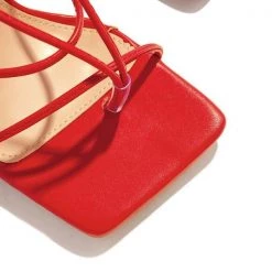 Mollyshoe Lace-Up Open Squared Toe Thong Strap Heels 17 Mollyshoe Lace-Up Open Squared Toe Thong Strap Heels