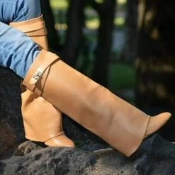 Mollyshoe Stylish Faux Leather Hidden Heel Tall Boots