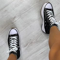 Mollyshoe Lace Up Chunky High Top Sneakers