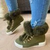 Mollyshoe Warm Fur Lace-Up Boots