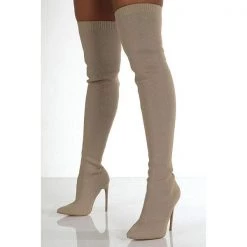 Mollyshoe Stylish Knitting Stiletto Over The Knee Boots