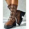 Mollyshoe Buckled Studded Decor Platform Chunky Long Boots
