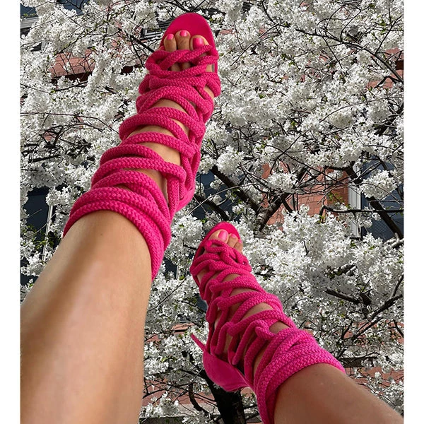 Mollyshoe Stylish Open Toe Lace Up Stiletto Heels 11 Mollyshoe Stylish Open Toe Lace Up Stiletto Heels