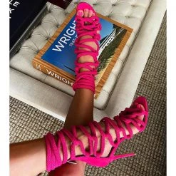 Mollyshoe Stylish Open Toe Lace Up Stiletto Heels 22 Mollyshoe Stylish Open Toe Lace Up Stiletto Heels