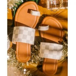 Mollyshoe Plaid Toe Loop Slip-On Open Rounded Toe Slippers 13 Mollyshoe Plaid Toe Loop Slip-On Open Rounded Toe Slippers