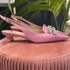 Mollyshoe Pointed Toe Buckle Low Heeled Slingbacks 21 Mollyshoe Pointed Toe Buckle Low Heeled Slingbacks