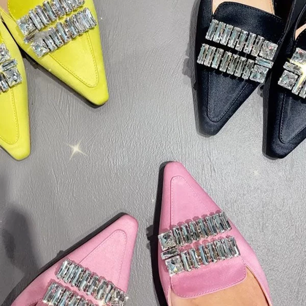 Mollyshoe Pointed Toe Buckle Low Heeled Slingbacks 4 Mollyshoe Pointed Toe Buckle Low Heeled Slingbacks