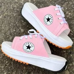 Mollyshoe Casual Daily Peep Toe Canvas Lace-Up Sandals