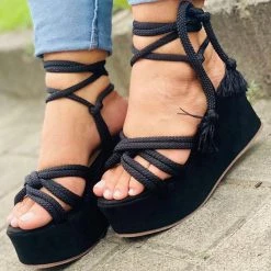 Mollyshoe Solid Velvet Ankle Strap Platform Sandals 15 Mollyshoe Solid Velvet Ankle Strap Platform Sandals