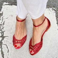 Mollyshoe Casual Solid Color Ankle-Strap Flat Sandals