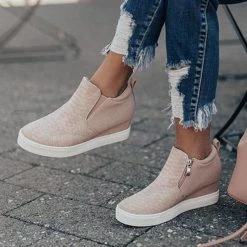 Mollyshoe Wedge Daily Comfy Sneakers