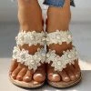 Sandals Mollyshoe Studded Toe Post Flat Slippers