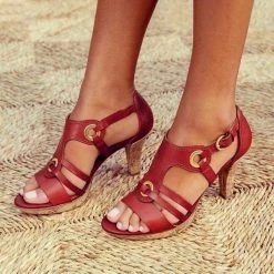 Mollyshoe New Elegant Pumps Vintage Women Sandals Heels