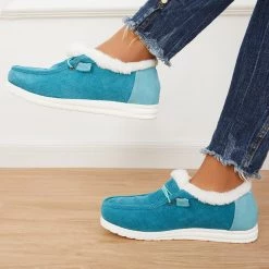 Mollyshoe Flat Slip-On Bootie Warm Lining Ankle Snow Boots Flats