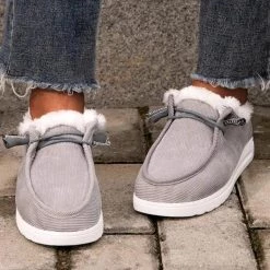 Mollyshoe Women Comfy Flat Heel Slip-On Boots