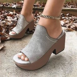 Mollyshoe Print Heeled Sandals