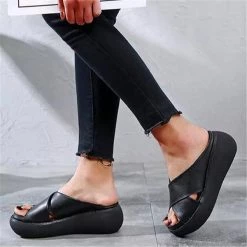 Mollyshoe Platform Open Toe Comfy Slippers Casual Slide Sandals